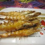 蒜烤竹签虾