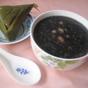 黑芝麻粽子粥