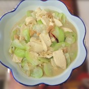 海米烧瓠子豆腐