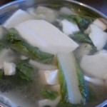 黄叶菜豆腐汤