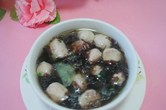 青瓜紫菜肉丸汤的做法
