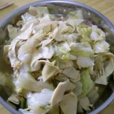 干豆腐炒白菜片