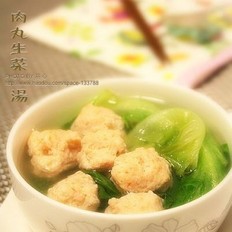 肉丸生菜汤