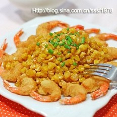 金沙玉米元宝虾