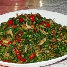 榨菜虾皮煸豇豆