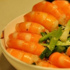 双菜麻香明虾