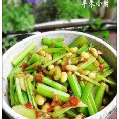 剁椒芹菜炒黄豆