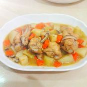 土豆香菇炒鸡翅根