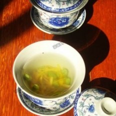 桔皮熏豆茶