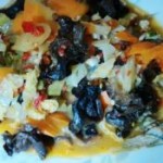 黄花鱼炖木耳白菜