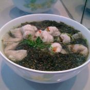 鱼饺鱼卷紫菜汤