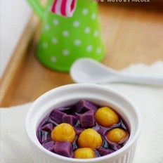 麦香紫薯金瓜圆
