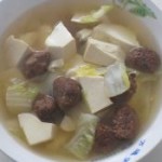 豆腐绿豆丸子汤