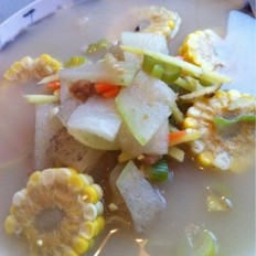 冬瓜玉米虾米淡汤