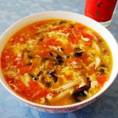 西红柿海米蘑菇汤