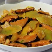 香菇莴苣炒肉片
