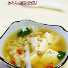 海米白菜豆腐汤