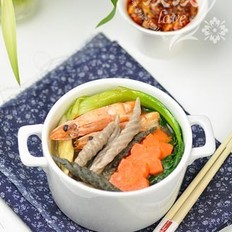 鲜虾杂粮面鱼汤