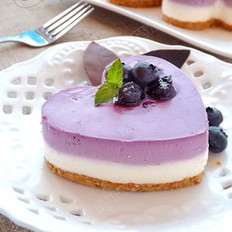 蓝莓双色冻芝士蛋糕