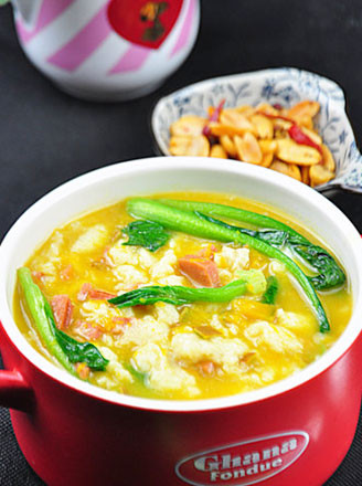 南瓜火腿疙瘩汤的做法