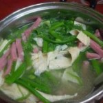 腐竹火腿青菜汤