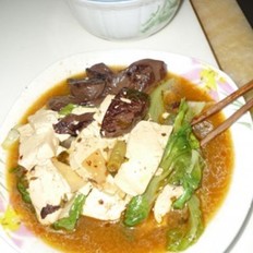 生菜猪血豆腐