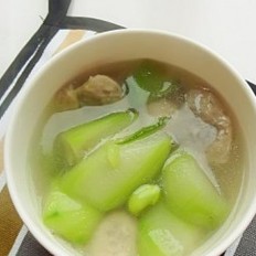 丝瓜青豆鱼丸汤