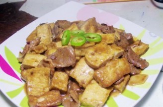 肉片烧豆腐的做法