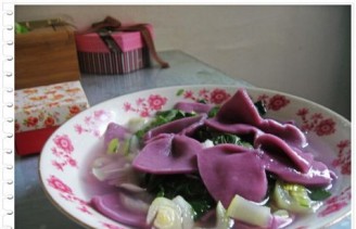 紫薯蝴蝶面的做法