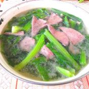 猪肝芥菜汤