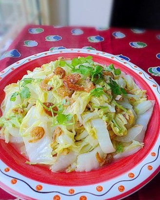 虾米炒大白菜的做法