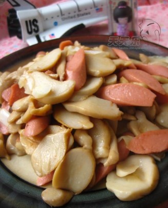 杏鲍菇炒火腿片的家常做法 