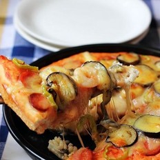 茄子海鲜披萨