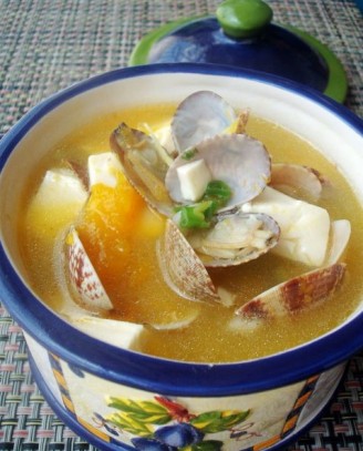 蛤蜊豆腐南瓜浓汤的做法