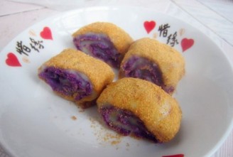 紫薯馅凉糕