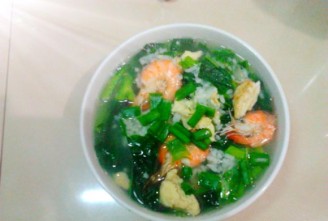 翡翠鲜虾泡饭