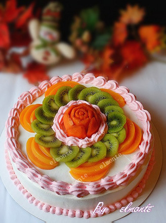 柿花蛋糕的做法
