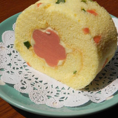 花型香肠蛋糕卷  