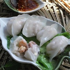 水晶虾仁蒸饺