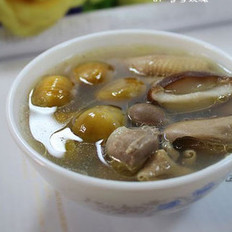 香菇栗子鸡杂汤的做法